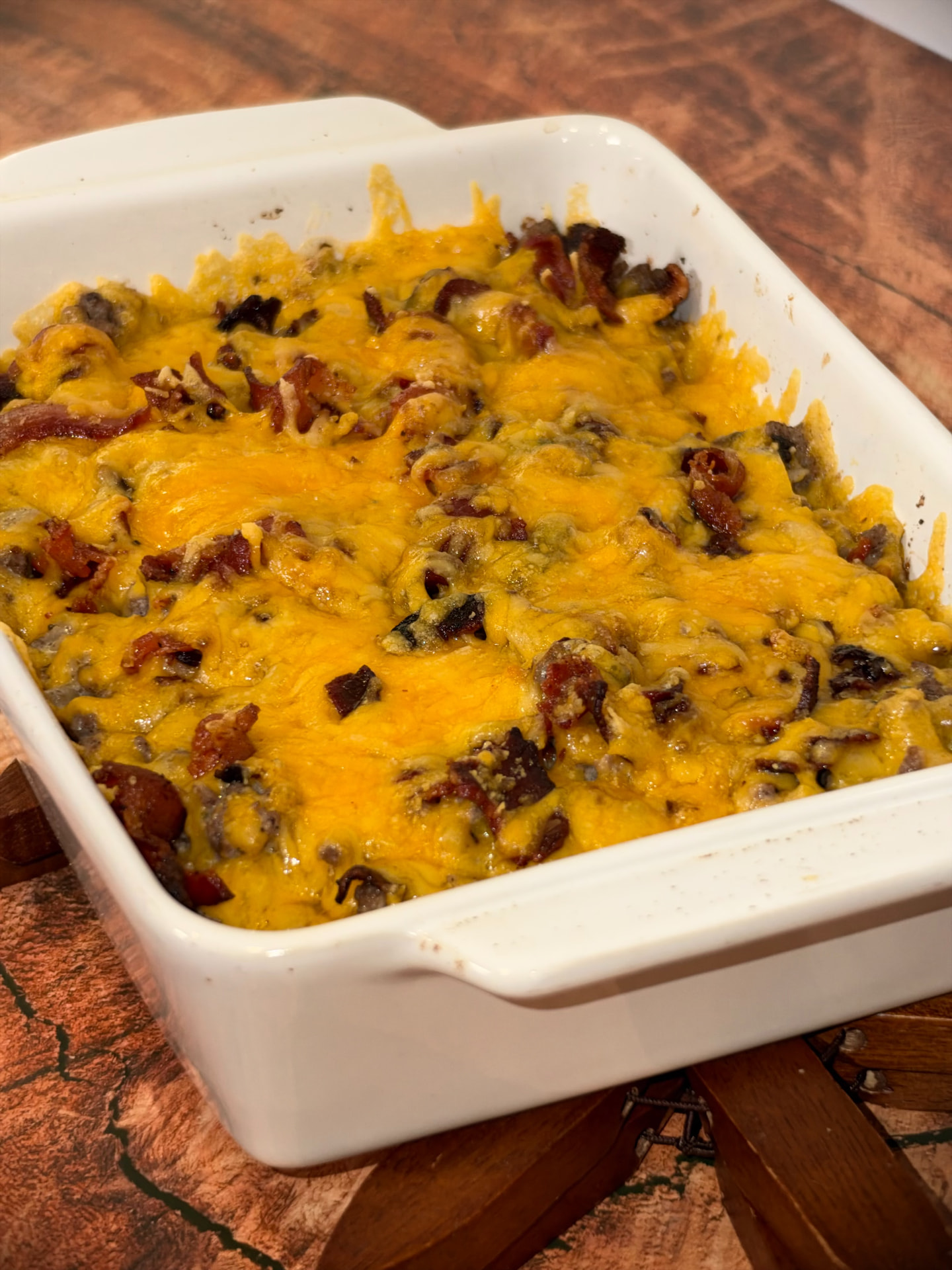 Loaded Beef and Bacon Potato Casserole