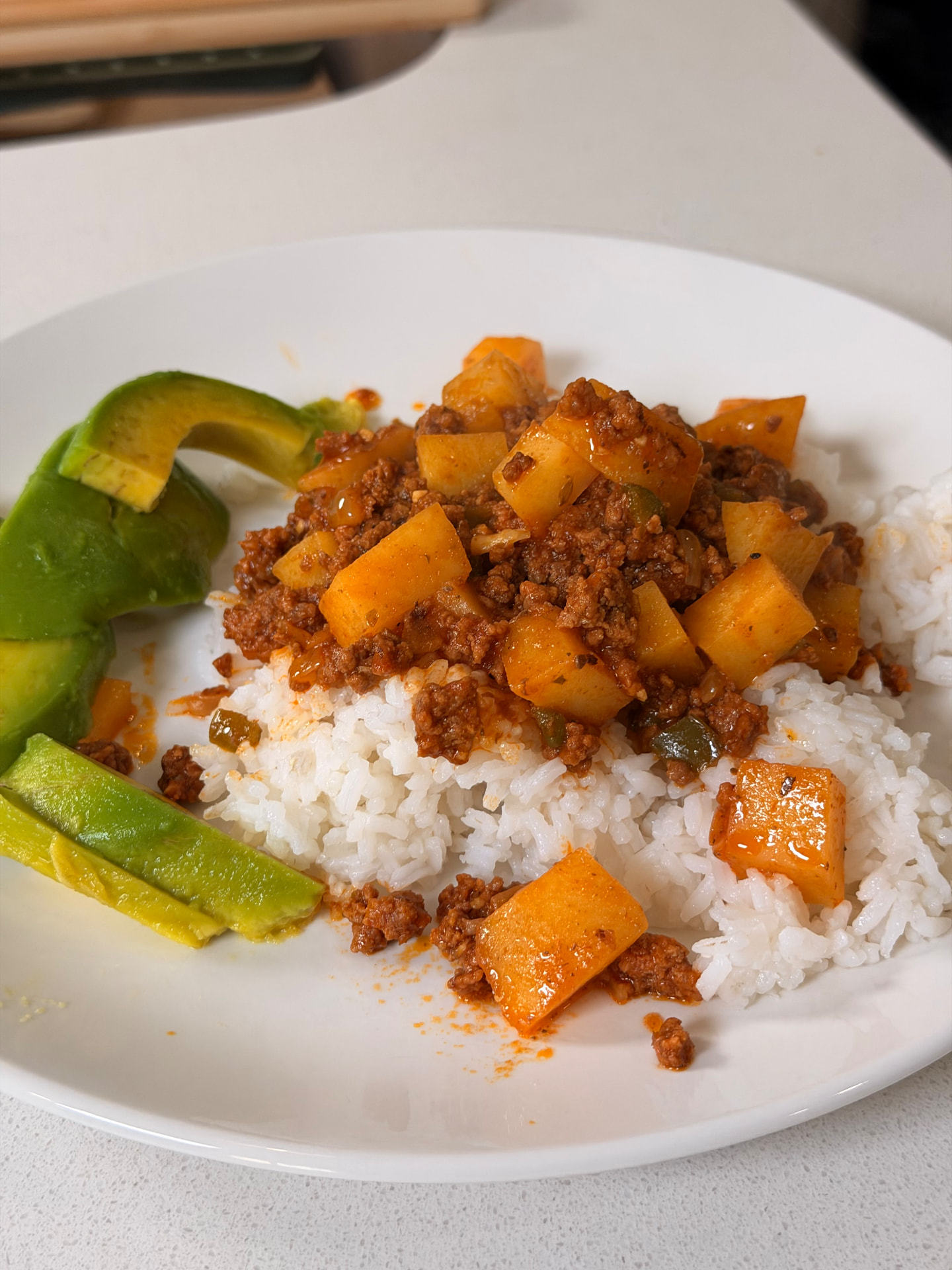 Easy Picadillo with Potatoes and Rice