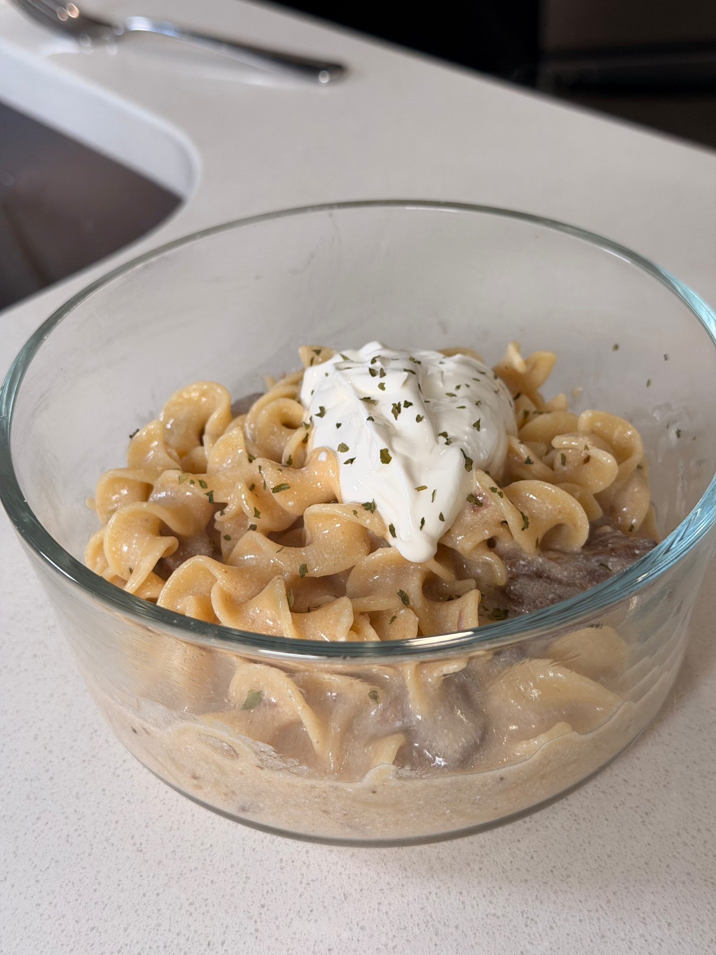 Pressure Cooker Beef Stroganoff