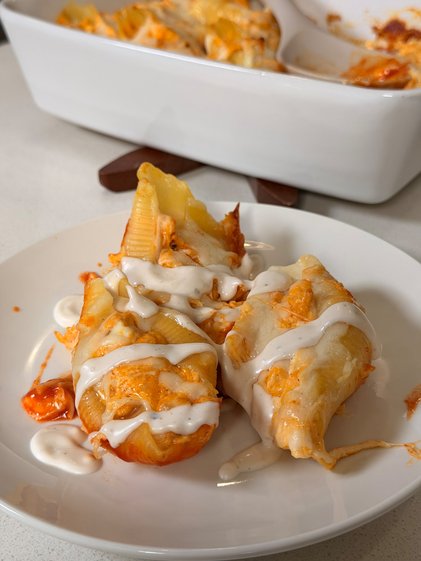 Buffalo Chicken Stuffed Shells