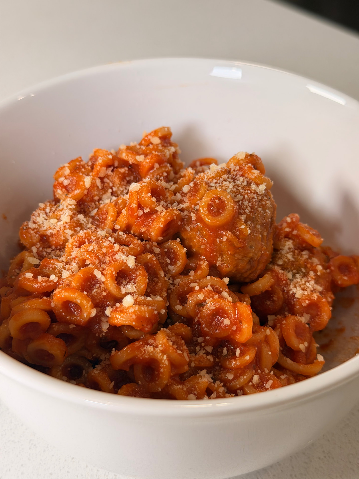 Homemade SpaghettiOs with Meatballs
