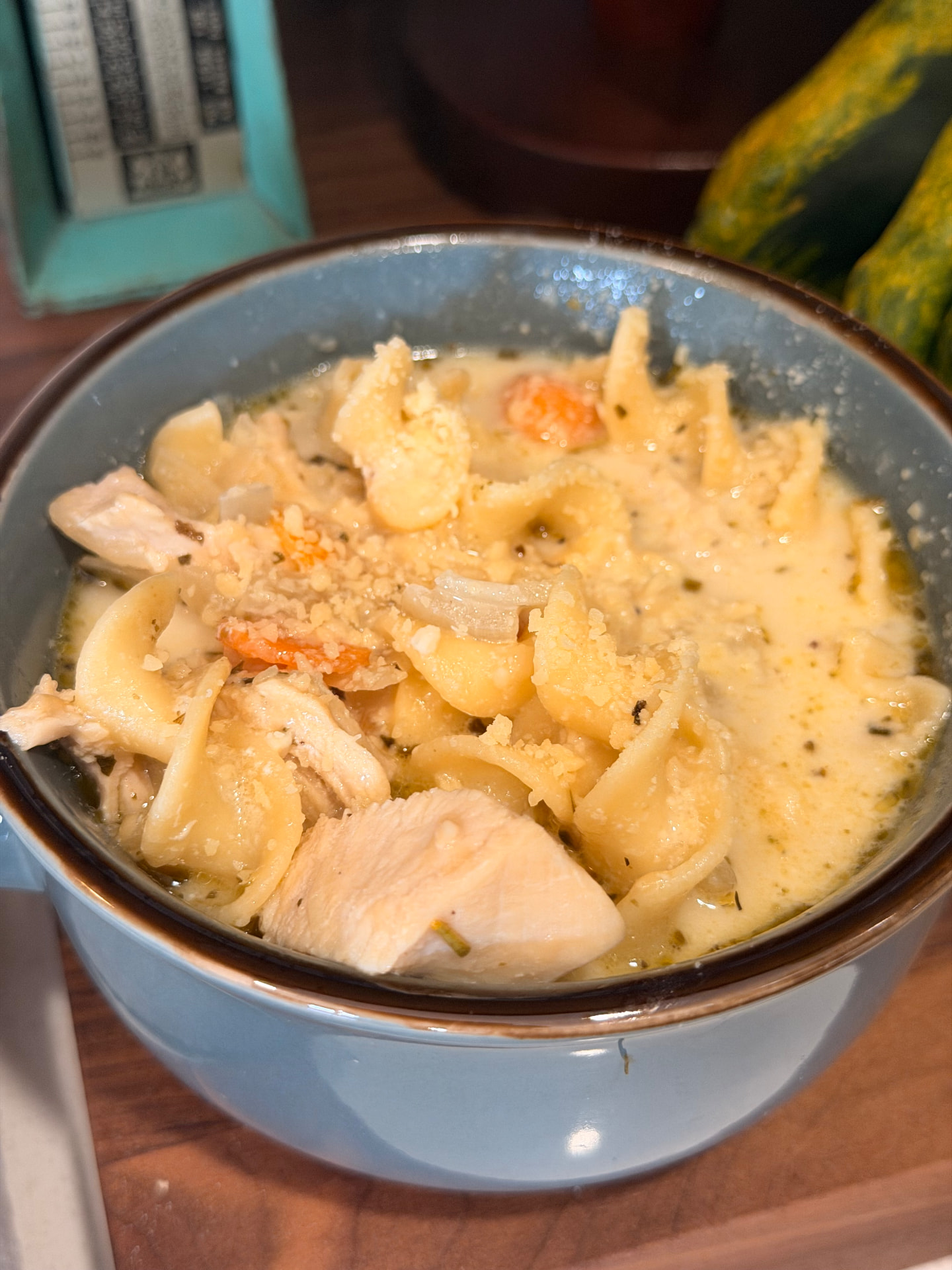 Garlic Parmesan Chicken Noodle Soup